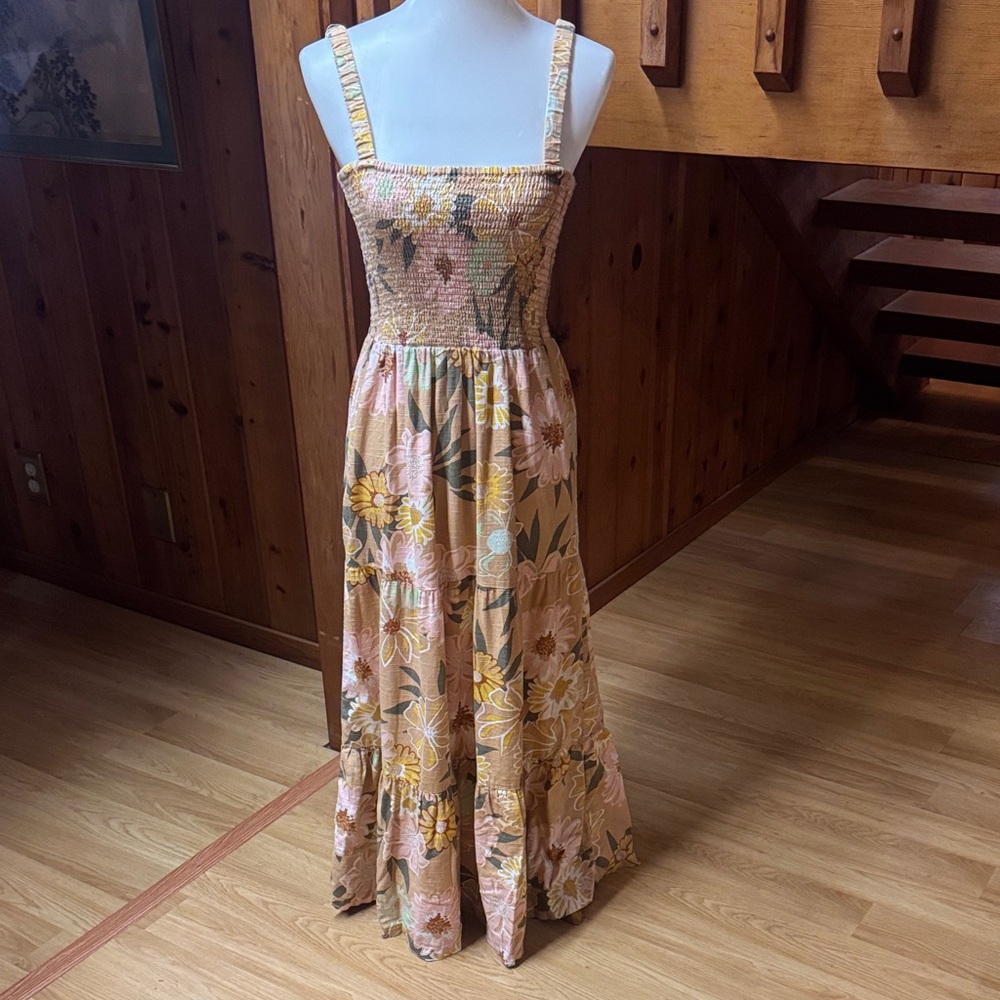 Roxy juniors large Sunnier Shores Printed Maxi Dress Floral Maxi Dress sundress